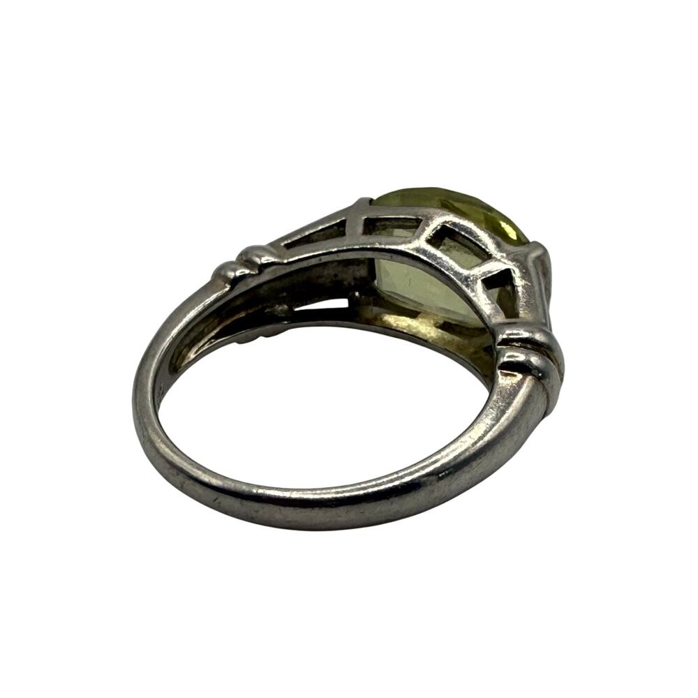 925 Sterling Silver Peridot Ring Size 6.5 (4.49g) - Picture 3 of 6